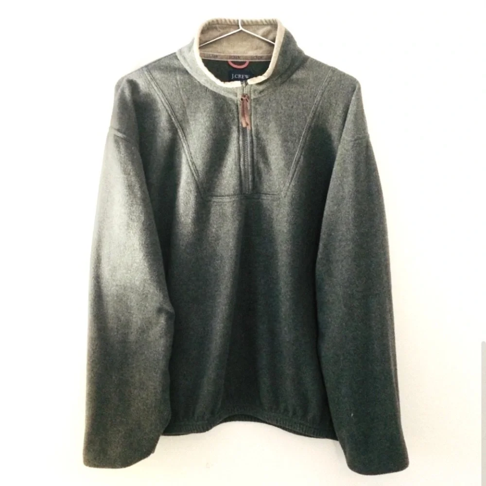 J. CREW Sweater 1/4 Zipper Pullover, gray